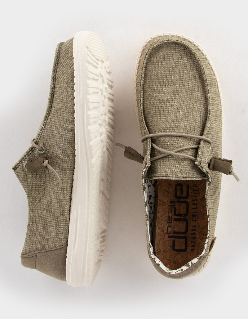 HEY DUDE Wendy Chambray Sage Womens Slip On Shoes image number 4