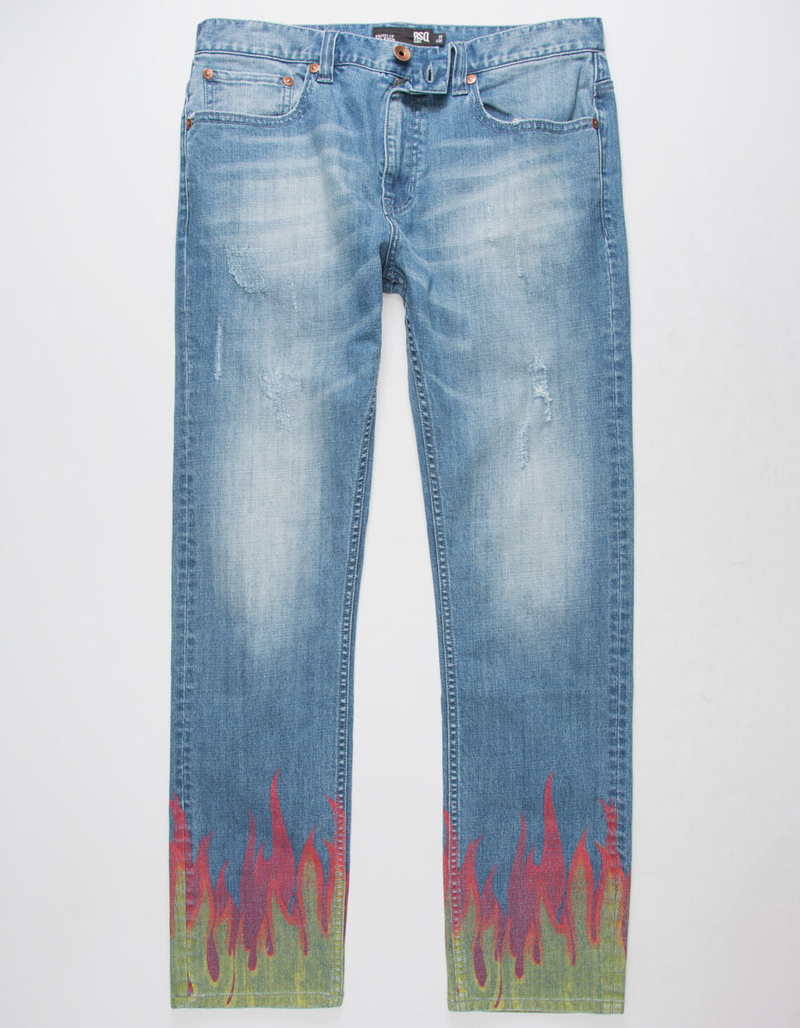 RSQ Brooklyn Flame Relaxed Mens Jeans image number 0