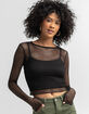 FULL TILT Fishnet Womens Top image number 4