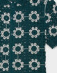 RSQ Mens Floral Crochet Button Up Shirt image number 2