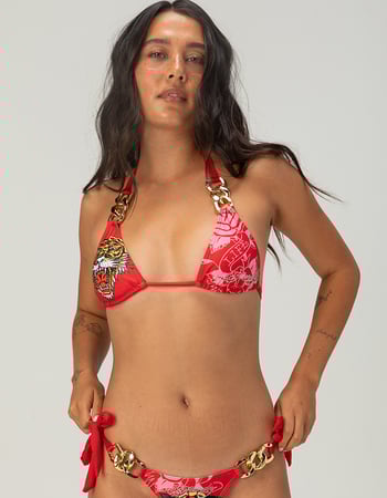 ED HARDY Link Triangle Bikini Top Primary Image