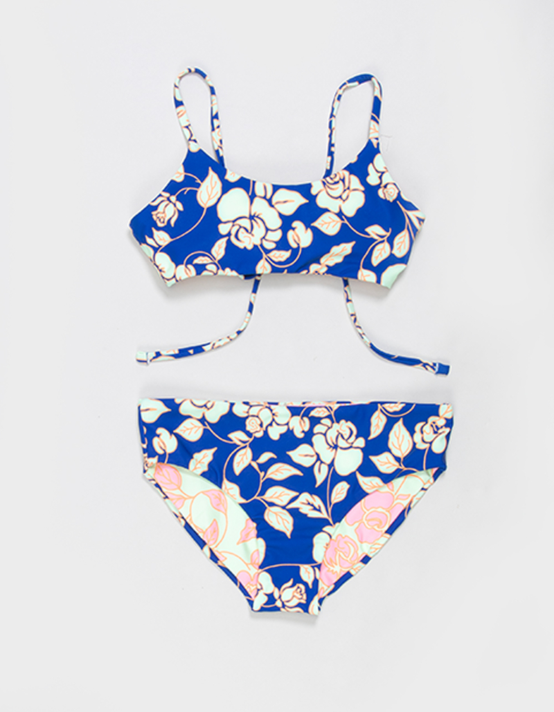 MAAJI Cobalt Flora Girls Reversible Bralette Bikini Set image number 0
