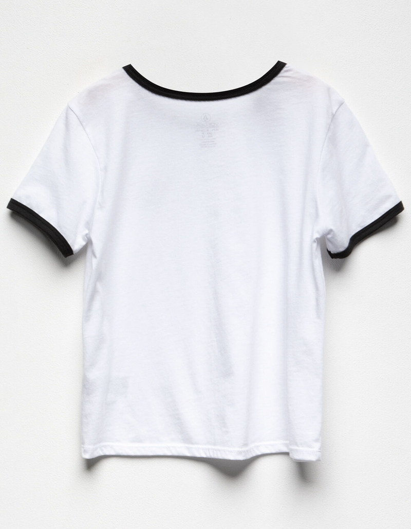 VOLCOM Hey Slims White Girls Ringer Tee image number 1