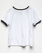 VOLCOM Hey Slims White Girls Ringer Tee image number 2