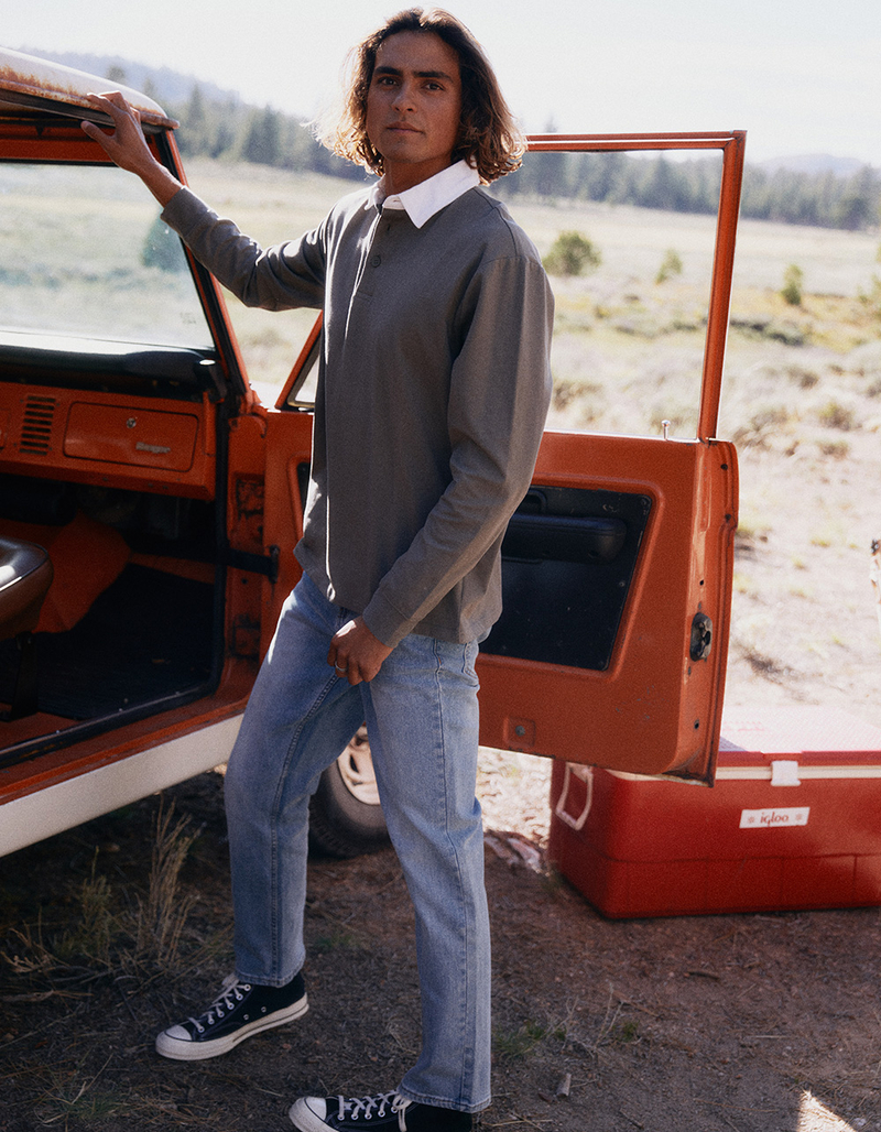 RSQ Mens Solid Rugby Shirt image number 3