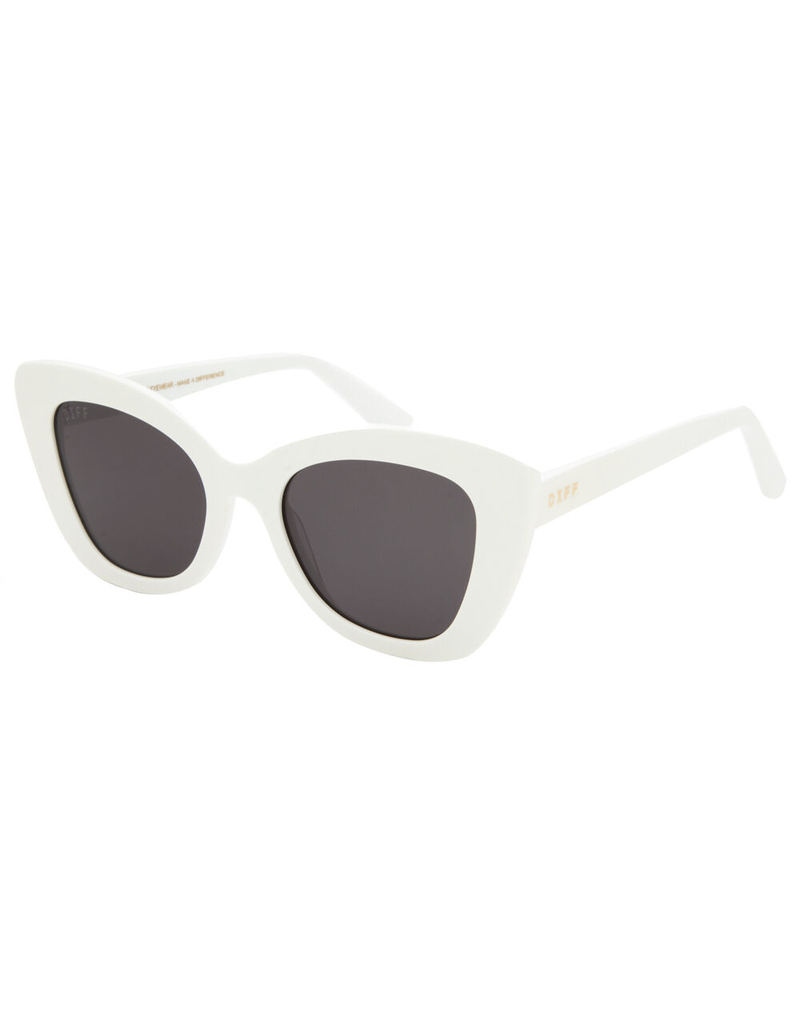 DIFF EYEWEAR Raven White & Gray Sunglasses image number 0