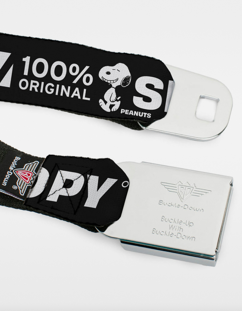 BUCKLE-DOWN Peanuts Snoopy Care Symbols Seatbelt Belt image number 1