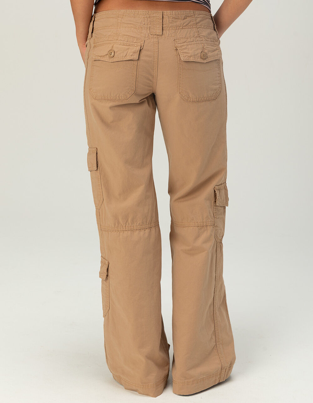 RSQ Womens Low Rise Baggy Cargo Pants - KHAKI | Tillys
