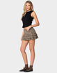 EDIKTED Ruffled Leopard Printed Mini Skirt image number 4