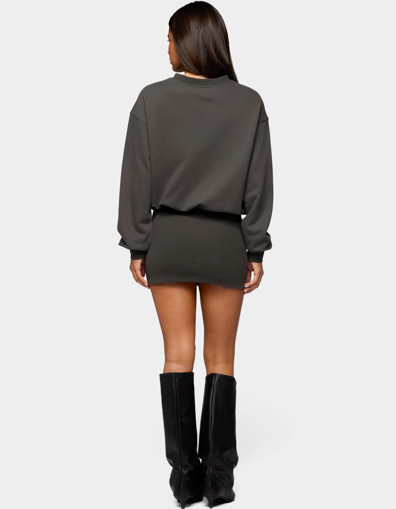 EDIKTED Jannah Sweatshirt Mini Dress image number 2