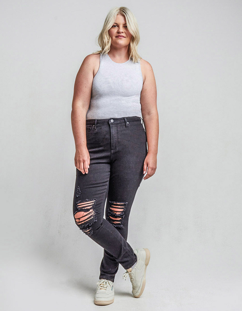 RSQ Curvy High Rise Womens Skinny Jeans image number 4