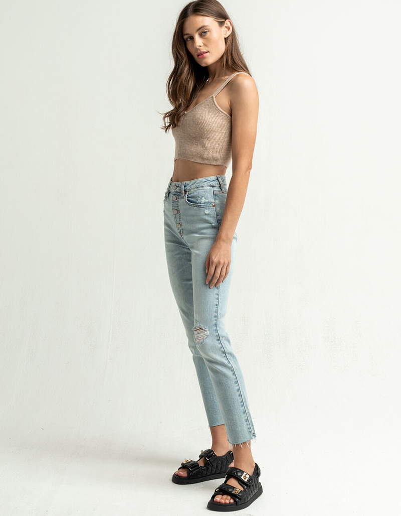 DAZE DENIM Daily Driver Womens High Rise Straight Leg Jeans image number 0