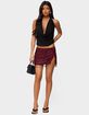 EDIKTED Chiffon Sequin Bead Fringed Mini Skirt image number 5