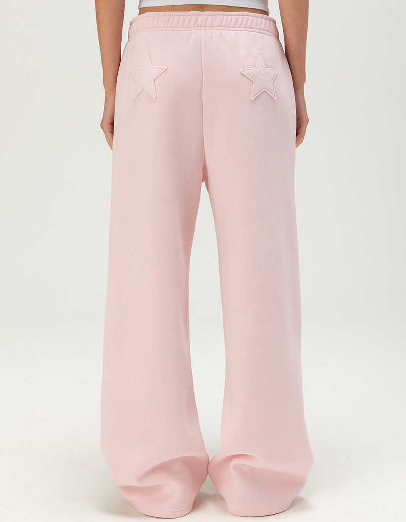 FULL TILT Star Applique Womens Wide Leg Sweatpants image number 3