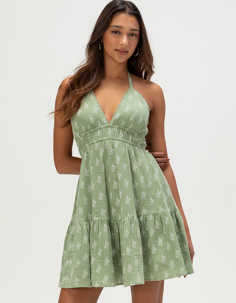 PATRONS OF PEACE Tampa Womens Halter Dress image number 1