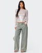 EDIKTED Sheer Sequin Boat Neck Top image number 2