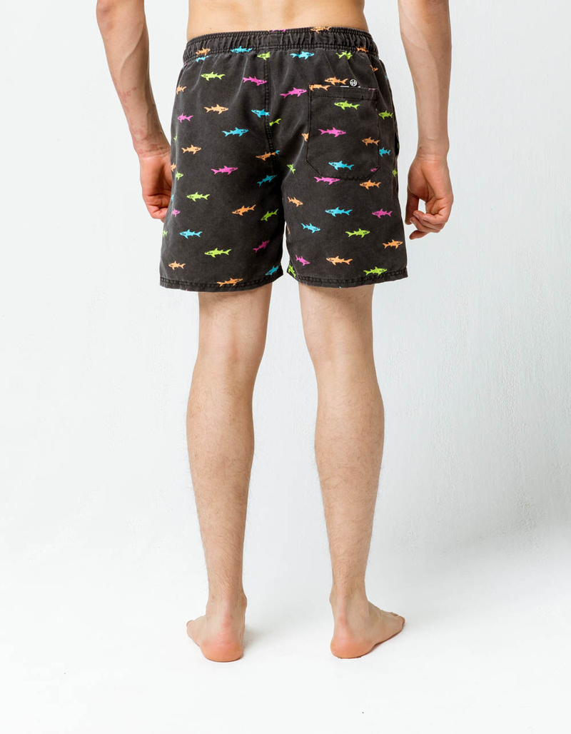 MAUI AND SONS Neon Chubby Mens Volley Shorts image number 4