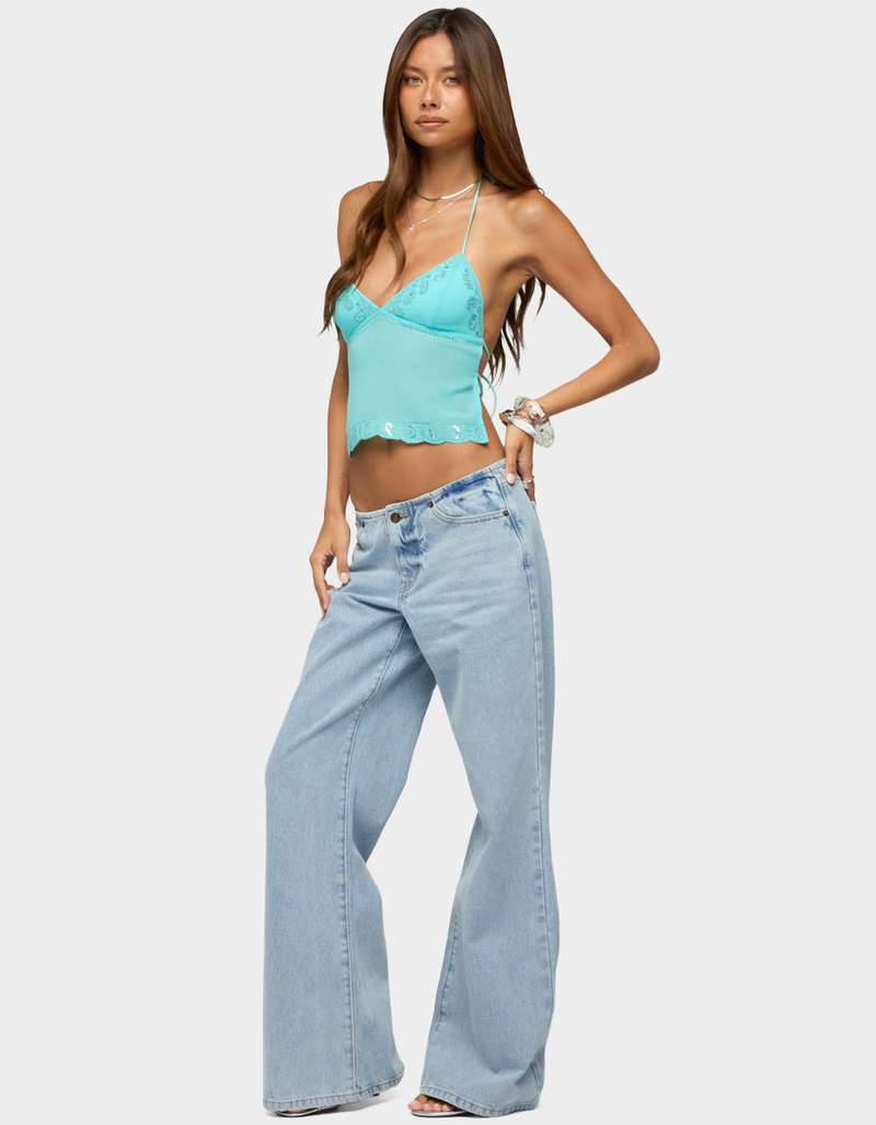 EDIKTED Veya Low Rise Baggy Jeans image number 3