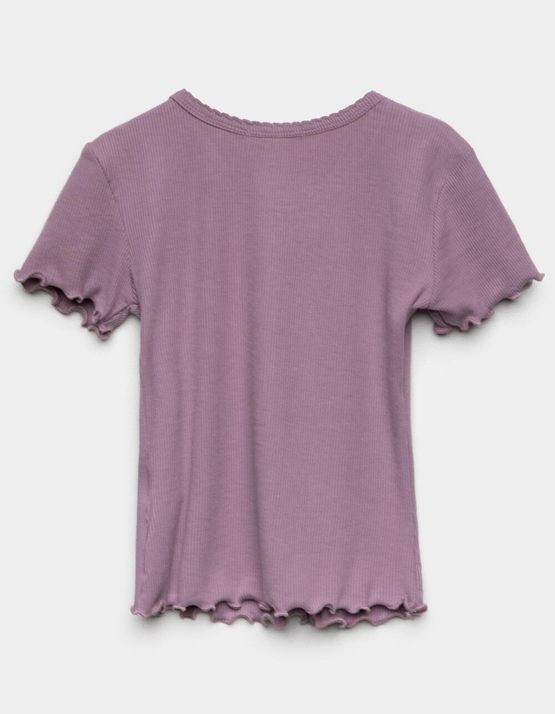 FULL TILT Essential Ribbed Girls Purple Tee image number 1