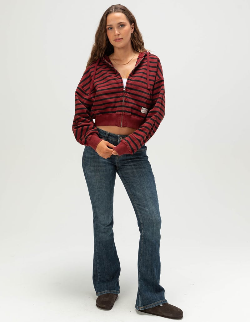 BDG Urban Outfitters Womens Stripe Zip-Up Hoodie image number 1