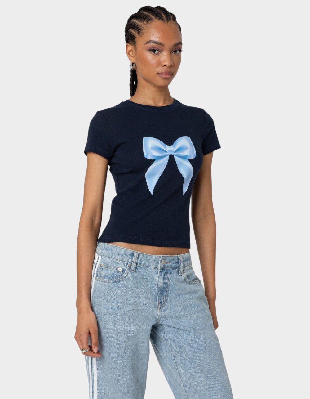 EDIKTED Tied Up Tee - NAVY | Tillys