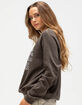 JUNK FOOD San Francisco 49ers Womens Flocked Raglan Crewneck Sweatshirt image number 3