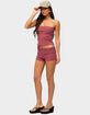 EDIKTED Monikah Striped Foldover Micro Shorts image number 4