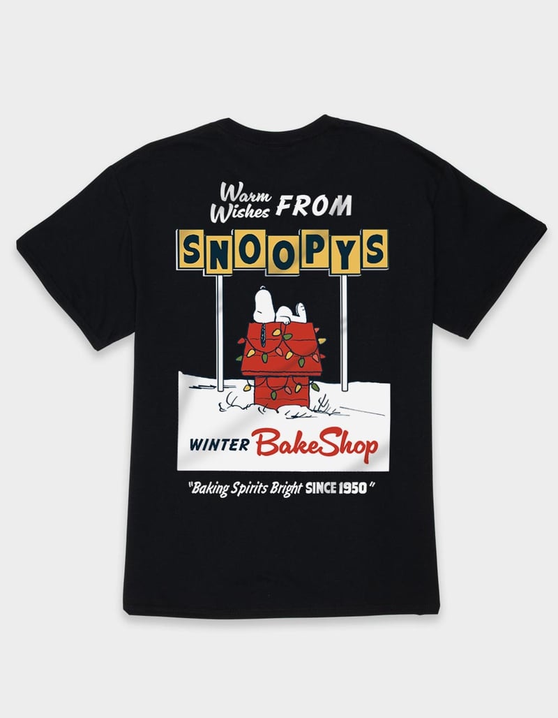 PEANUTS Warm Wishes From Bake Shop Unisex Tee image number 1