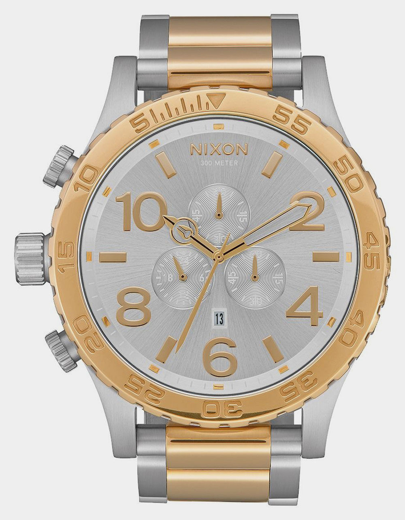 NIXON 51-30 Chrono Silver & Gold Watch image number 0
