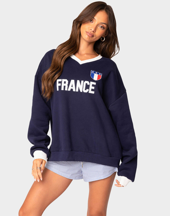 EDIKTED France Oversized Sweatshirt Primary Image