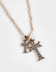 FULL TILT Double Cross Pendant Necklace image number 2