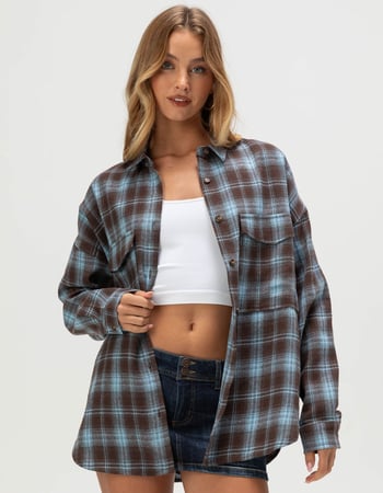 ACOA Womens Oversized Flannel Primary Image