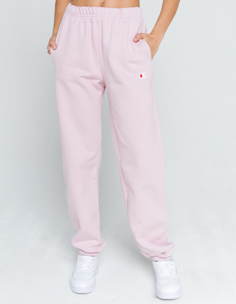 CHAMPION Boyfriend Reverse Weave Womens Light Pink Sweatpants image number 1