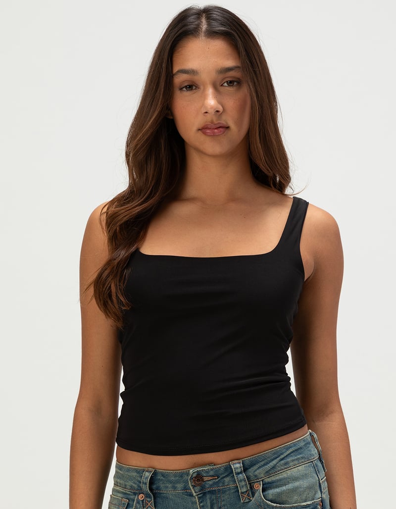 TILLYS Womens Butter Soft Square Neck Top image number 0