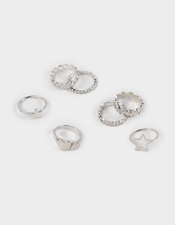 FULL TILT 7 Pack Heart Chain Rings  Primary Image