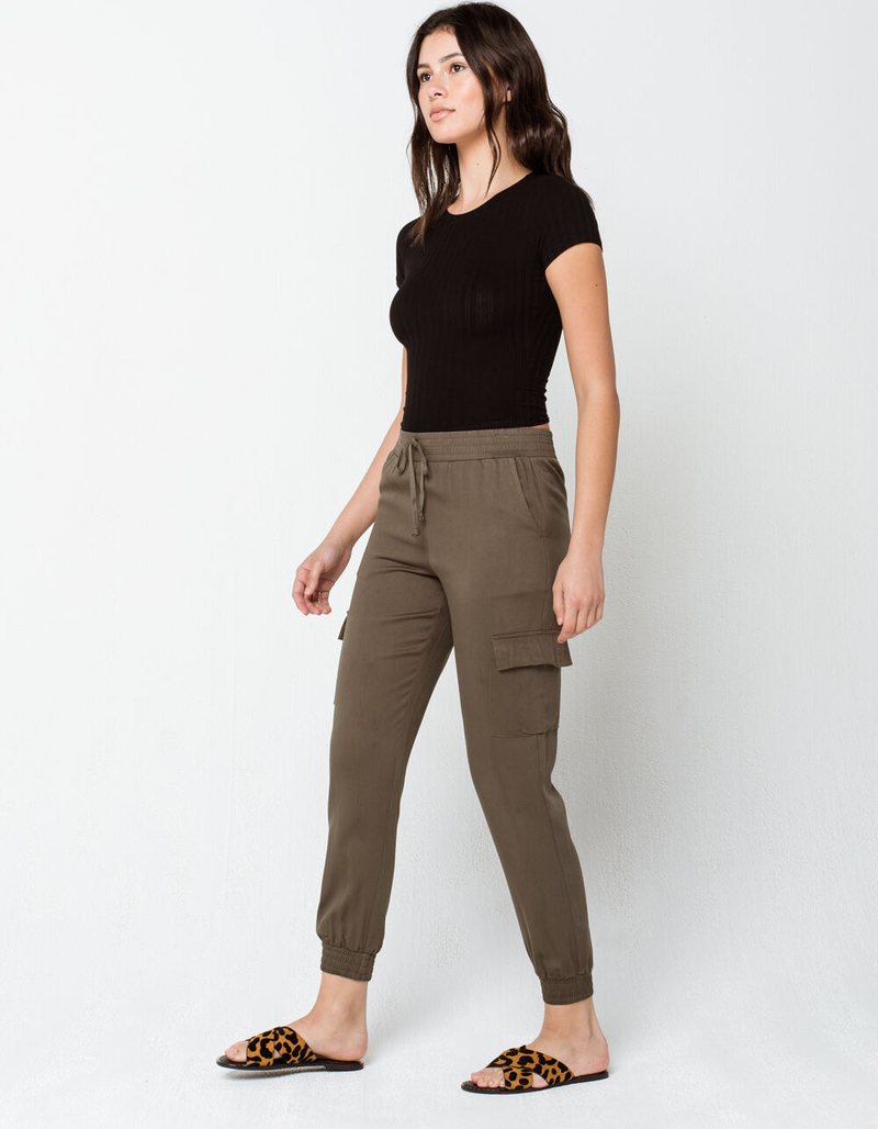 DESTINED Wide Rib Knit Womens Black Tee image number 3