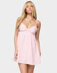 EDIKTED Danira Pinstripe Babydoll Mini Dress image number 1