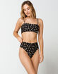 FULL TILT Flower Cheekier High Waist Bikini Bottoms image number 1
