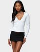 EDIKTED Doron V-Neck Long Sleeve Top image number 1