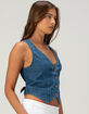 NECTAR CLOTHING Womens Denim Vest image number 3