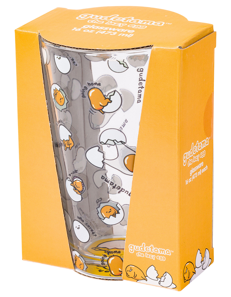 Gudetama The Lazy Egg Glass Cup image number 2