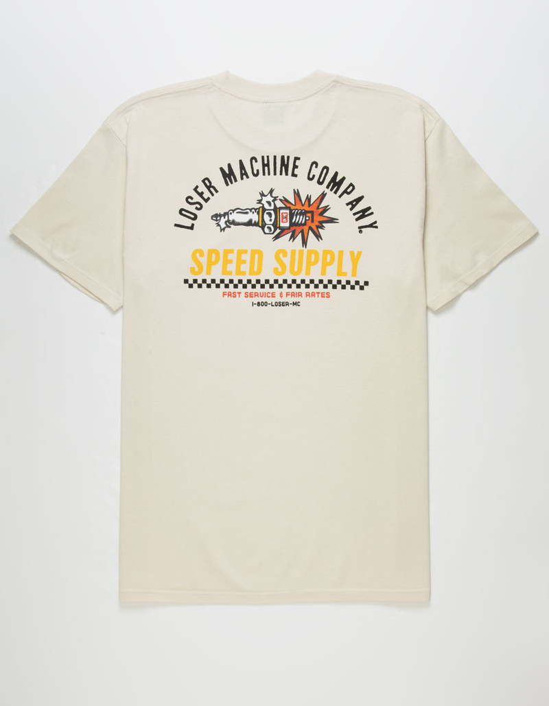 LOSER MACHINE CO. Spark Plug Mens Tee CREAM Tillys