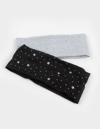 FULL TILT 2 Pack Star Bedazzled Headbands Primary Image