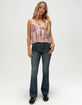 FULL TILT Butterfly Womens Mesh Babydoll Top image number 2