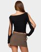 EDIKTED Cade Cutout Sleeves Boat Neck Top image number 3