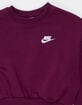 NIKE Sportswear Club Fleece Girls Boxy Crewneck Sweatshirt image number 2