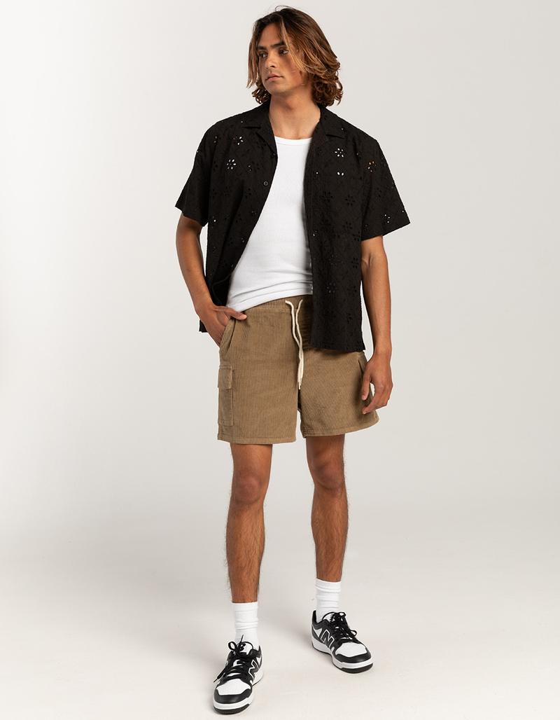 RSQ Mens Cord Cargo Pull On Shorts image number 3