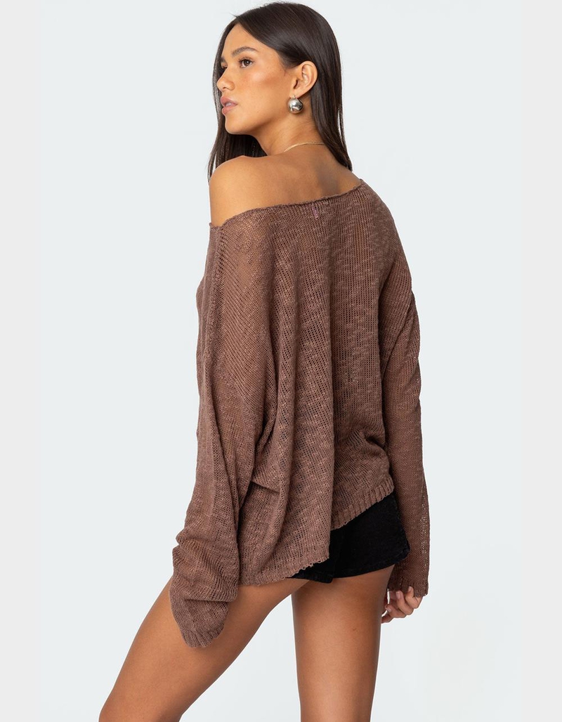 EDIKTED Bri Oversized Boat Neck Sweater image number 4