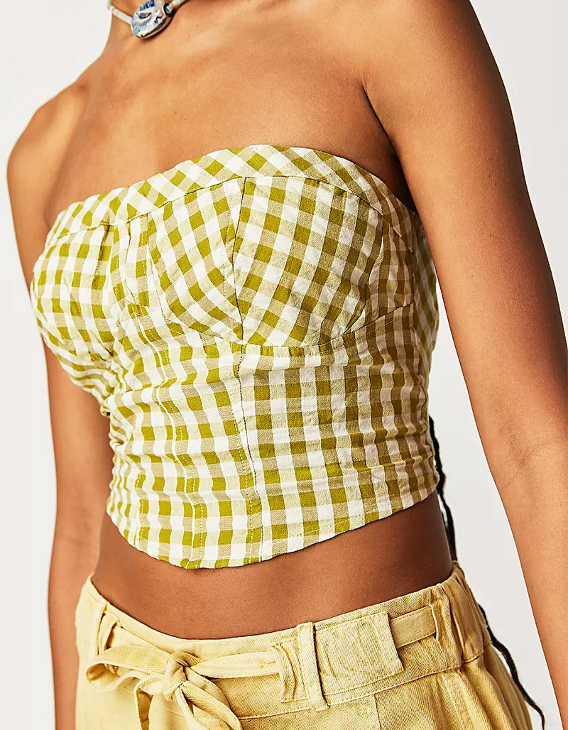 FREE PEOPLE Leilani Gingham Womens Tube Top image number 3