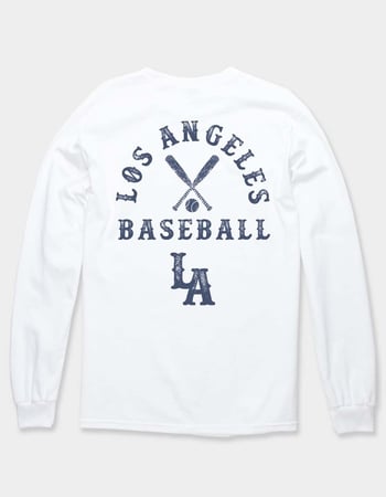 LOS ANGELES Baseball Distressed Unisex Long Sleeve Tee Primary Image
